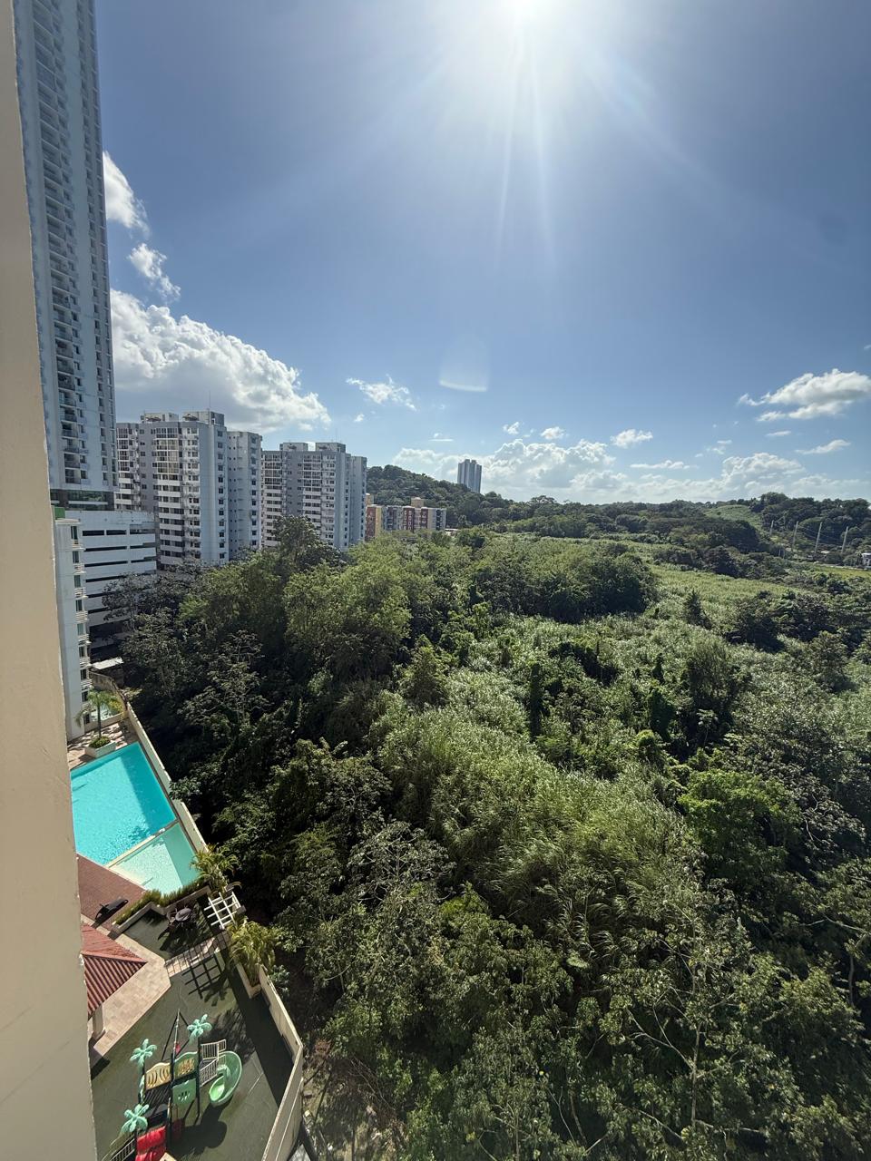 Vista y piscina